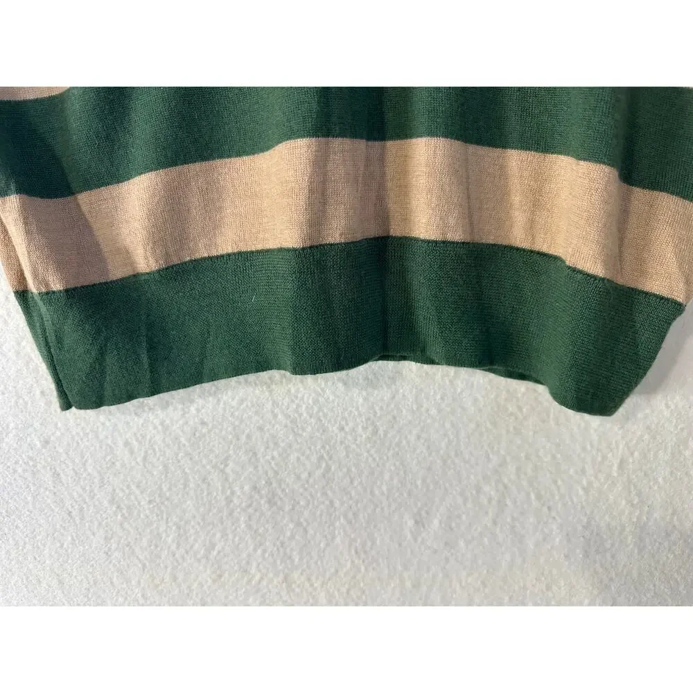 J.Crew Men's Rugged Merino Wool Rugby Sweater SZ L Fall Vibes Academia